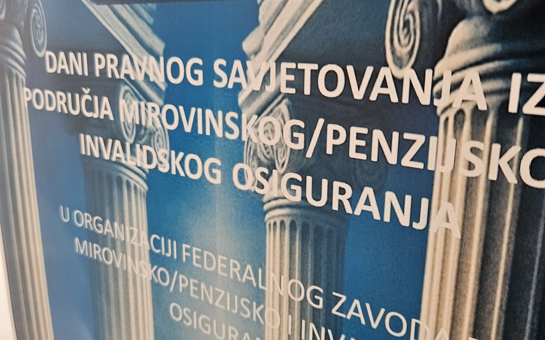 Dani pravnog savjetovanja u Mostaru i Sarajevu u periodu od 15. septembra do 15. oktobra 2025.